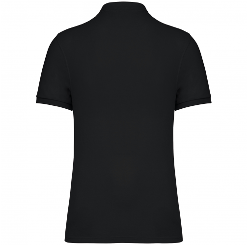 black Polo ecorresponsable punto piqué hombre