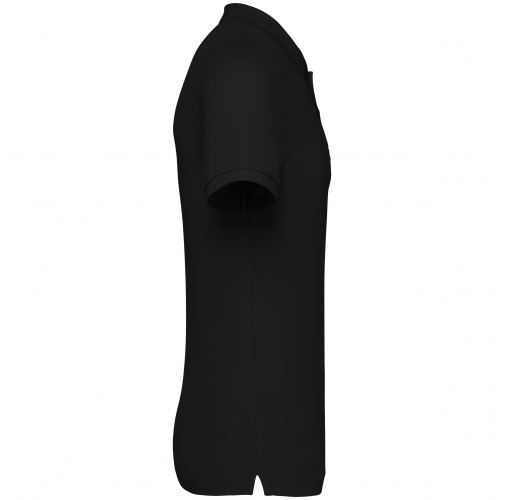 black Polo ecorresponsable punto piqué hombre