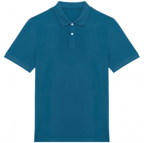 blue sapphire Polo ecorresponsable punto piqué hombre