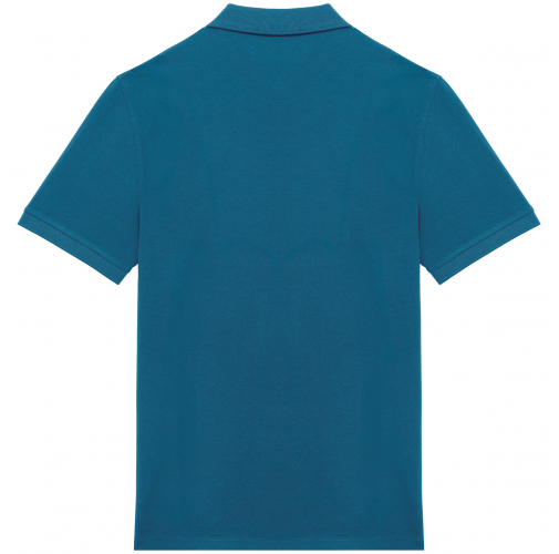 blue sapphire Polo ecorresponsable punto piqué hombre