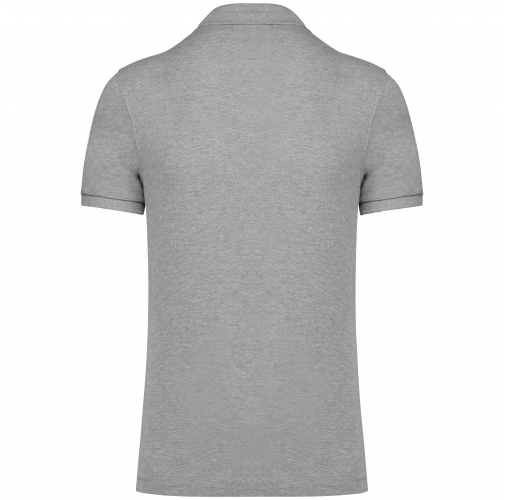 moon grey heather Polo ecorresponsable punto piqué hombre