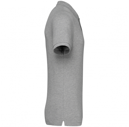 moon grey heather Polo ecorresponsable punto piqué hombre