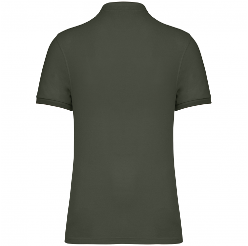 organic khaki Polo ecorresponsable punto piqué hombre