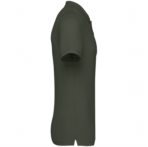 organic khaki Polo ecorresponsable punto piqué hombre