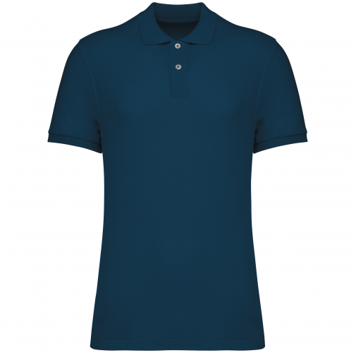 peacock blue Polo ecorresponsable punto piqué hombre
