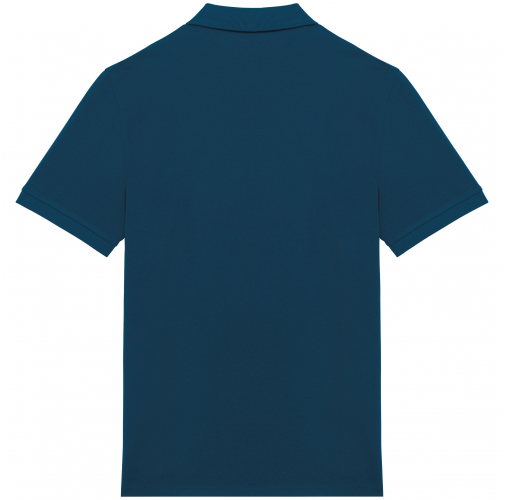 peacock blue Polo ecorresponsable punto piqué hombre