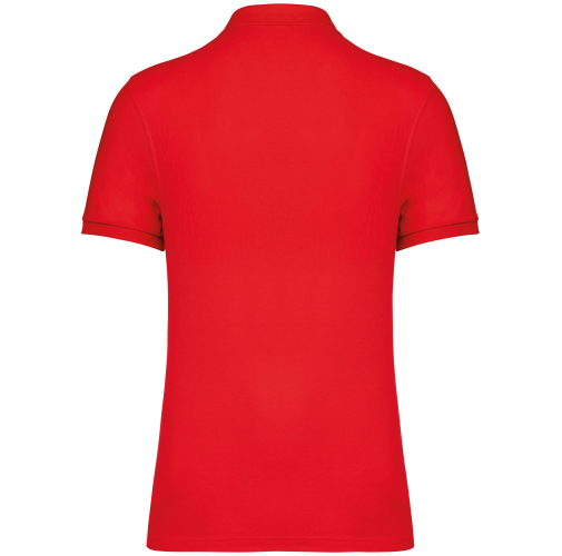 poppy red Polo ecorresponsable punto piqué hombre