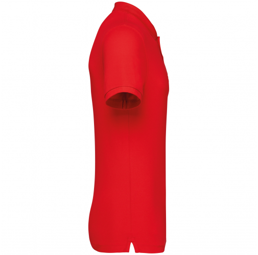 poppy red Polo ecorresponsable punto piqué hombre