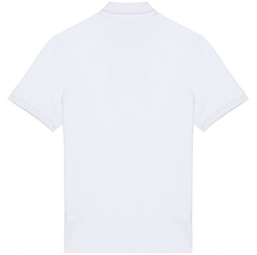 white Polo ecorresponsable punto piqué hombre