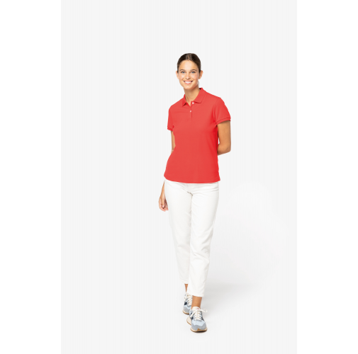 Polo ecorresponsable punto piqué mujer