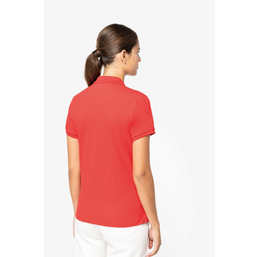 Polo ecorresponsable punto piqué mujer