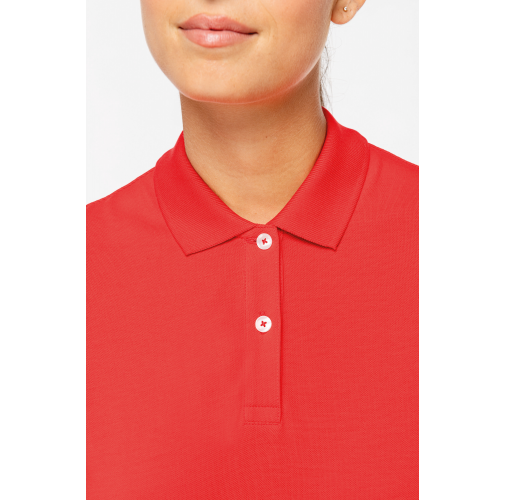 Polo ecorresponsable punto piqué mujer