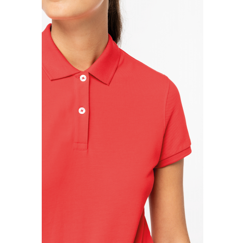 Polo ecorresponsable punto piqué mujer