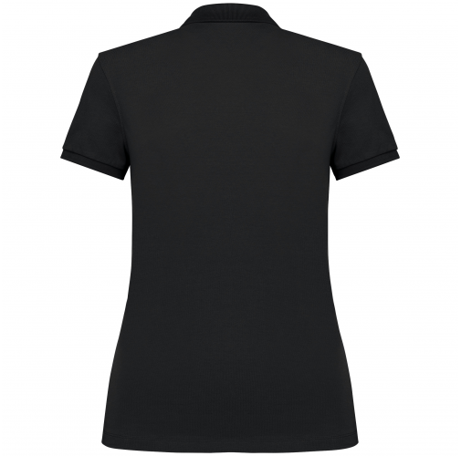 black Polo ecorresponsable punto piqué mujer
