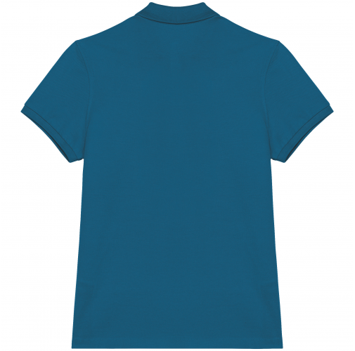 blue sapphire Polo ecorresponsable punto piqué mujer