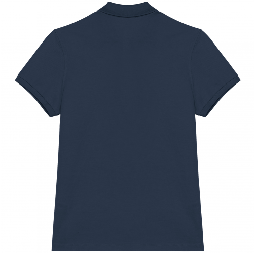 navy blue Polo ecorresponsable punto piqué mujer