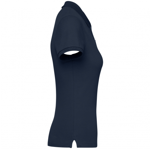 navy blue Polo ecorresponsable punto piqué mujer
