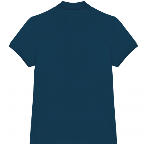 peacock blue Polo ecorresponsable punto piqué mujer
