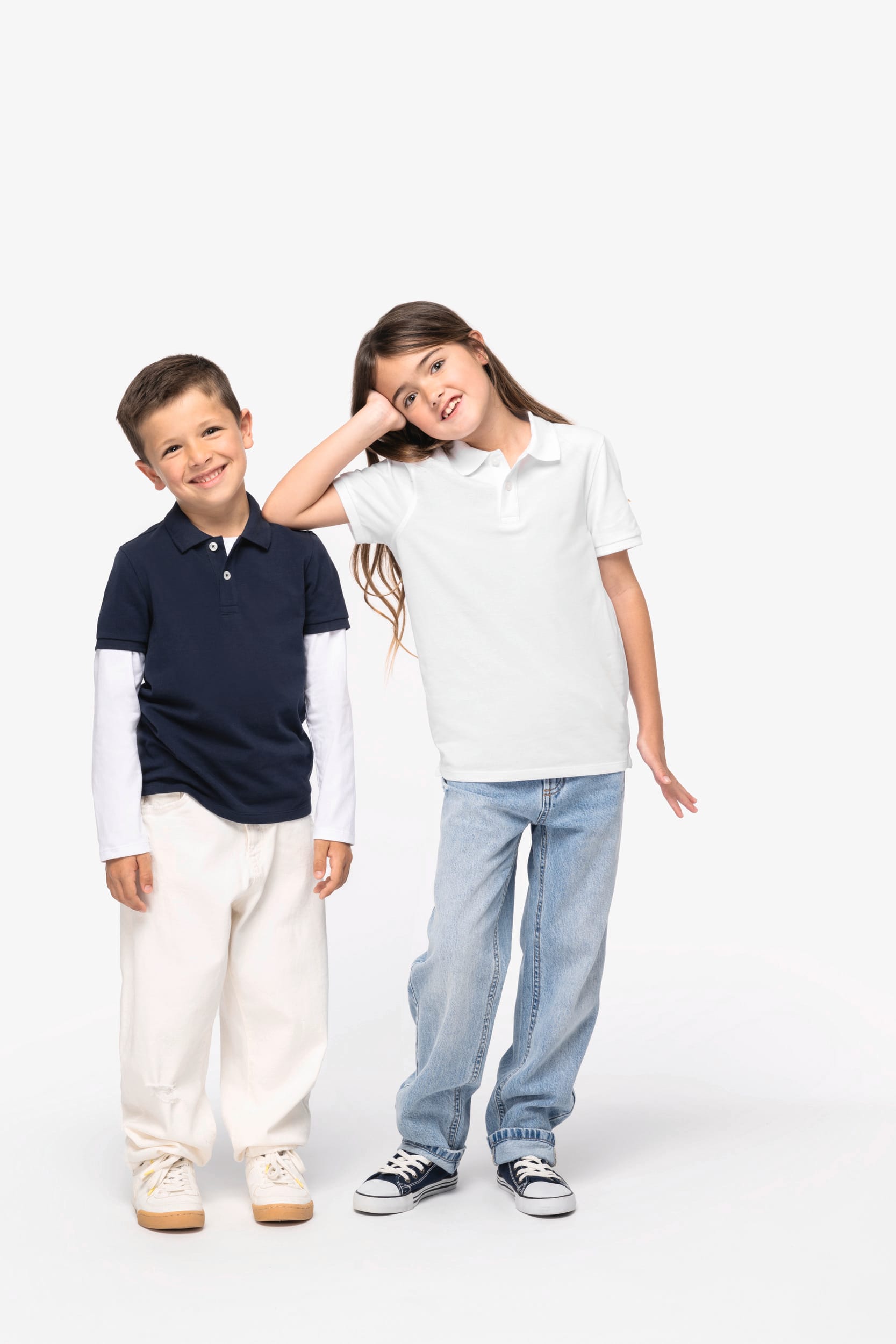 Polo ecorresponsable de punto piqué infantil