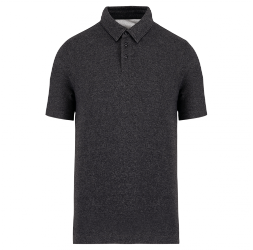recycled anthracite heather Polo ecoresponsable reciclado hombre