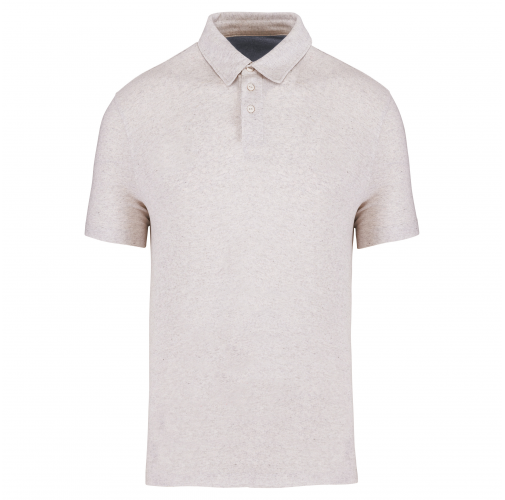 recycled cream heather Polo ecoresponsable reciclado hombre