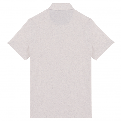 recycled cream heather Polo ecoresponsable reciclado hombre