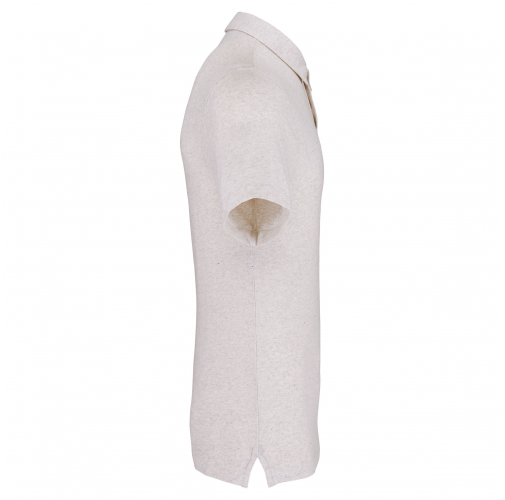 recycled cream heather Polo ecoresponsable reciclado hombre