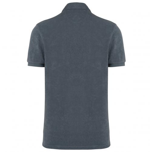 mineral grey Polo ecorresponsable de rizo hombre