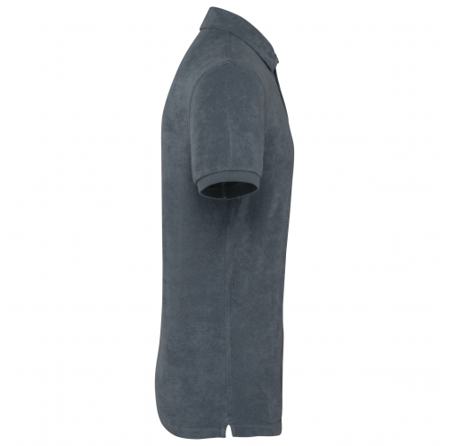 mineral grey Polo ecorresponsable de rizo hombre