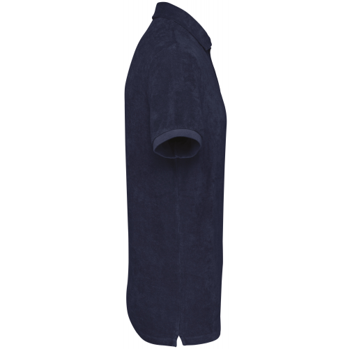 navy blue Polo ecorresponsable de rizo hombre
