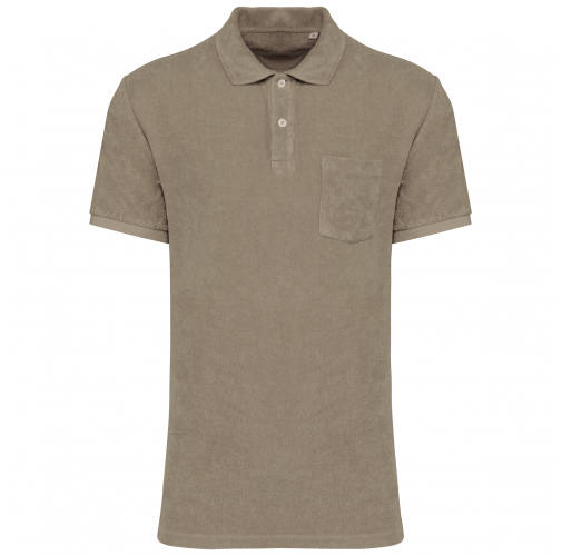 cream coffee Polo ecorresponsable de rizo hombre