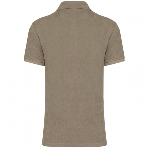 cream coffee Polo ecorresponsable de rizo hombre