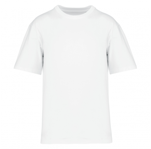 white Camiseta hombros caídos hombre
