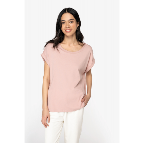 Camiseta ecorresponsable mangas vueltas mujer