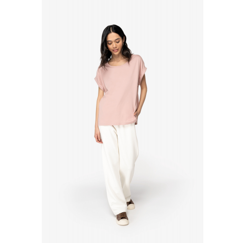 Camiseta ecorresponsable mangas vueltas mujer