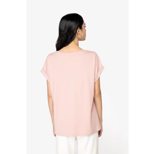 Camiseta ecorresponsable mangas vueltas mujer