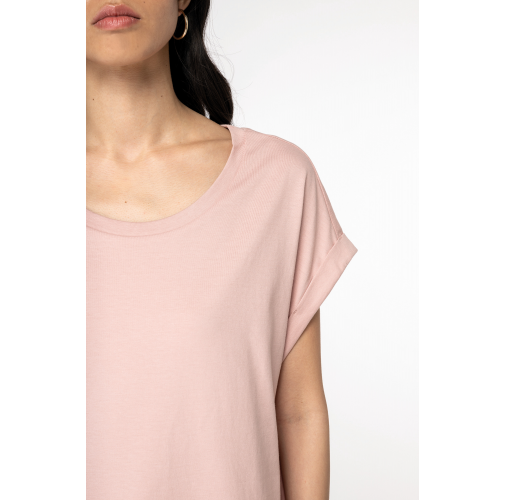 Camiseta ecorresponsable mangas vueltas mujer