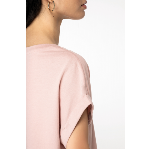 Camiseta ecorresponsable mangas vueltas mujer