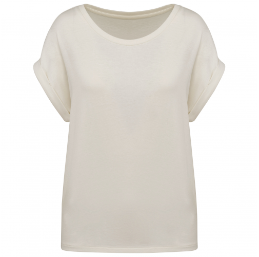 ivory Camiseta ecorresponsable mangas vueltas mujer