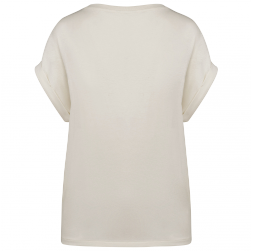 ivory Camiseta ecorresponsable mangas vueltas mujer