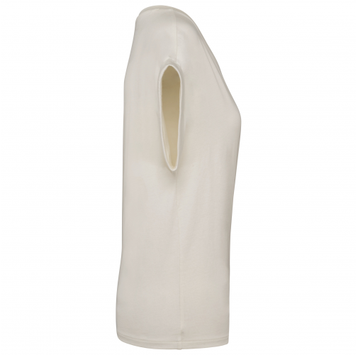ivory Camiseta ecorresponsable mangas vueltas mujer