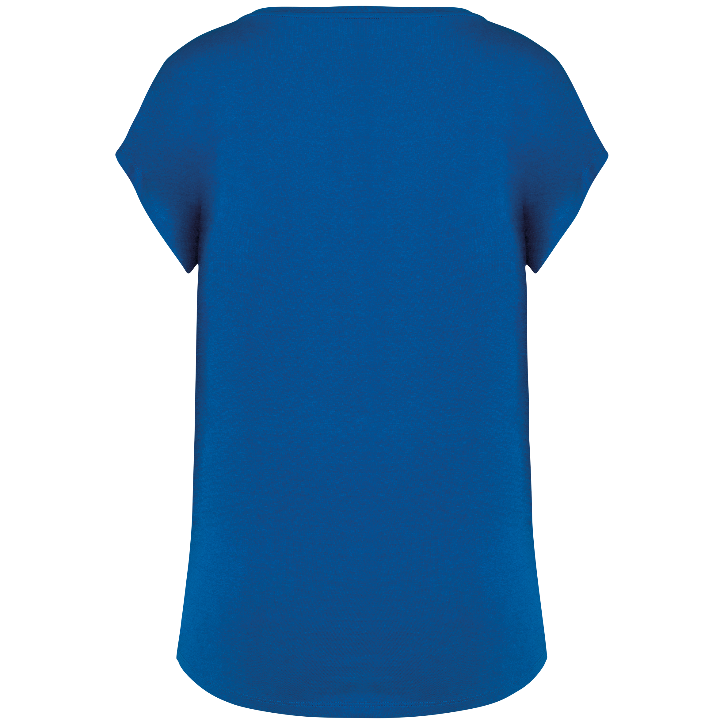 Camiseta ecorresponsable holgada con cuello de pico mujer