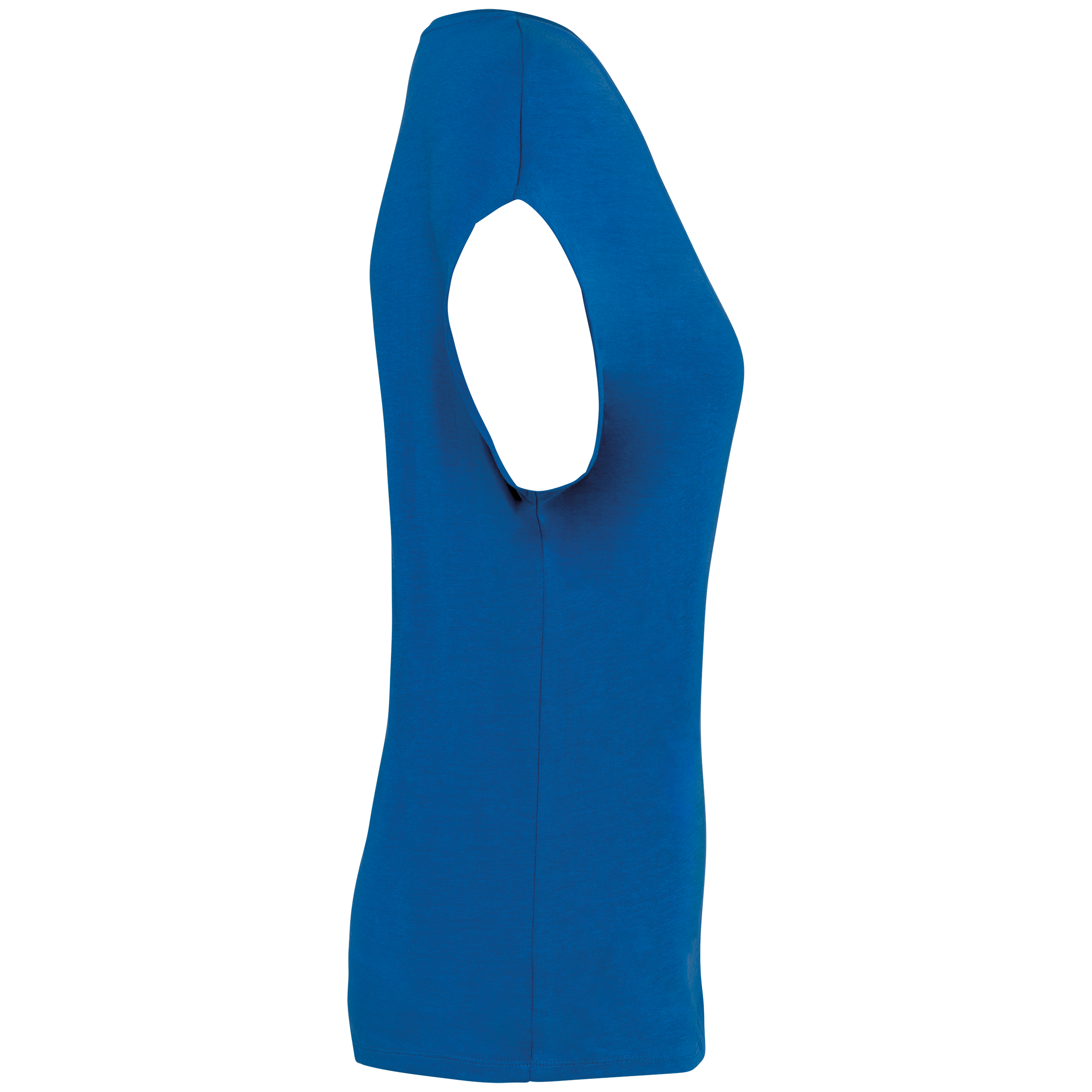 Camiseta ecorresponsable holgada con cuello de pico mujer