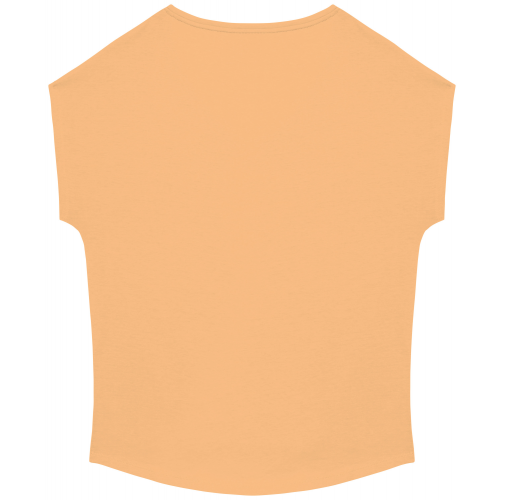 apricot Camiseta ecorresponsable holgada con cuello de pico mujer