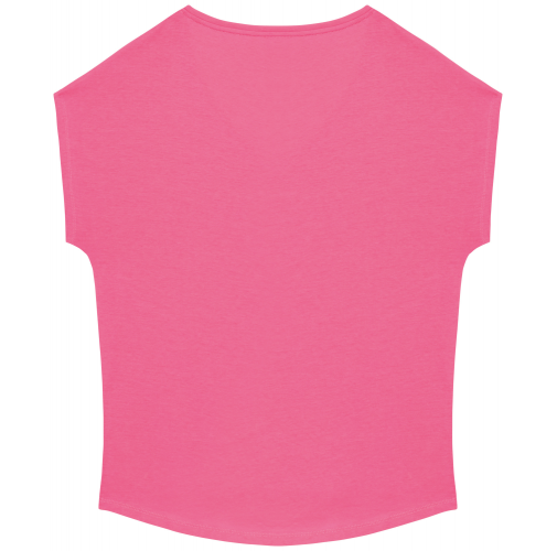 candy rose Camiseta ecorresponsable holgada con cuello de pico mujer
