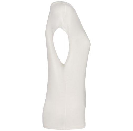 ivory Camiseta ecorresponsable holgada con cuello de pico mujer