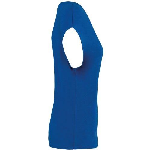 sea blue Camiseta ecorresponsable holgada con cuello de pico mujer