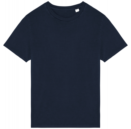 washed navy blue Camiseta ecorresponsable efecto lavado unisex