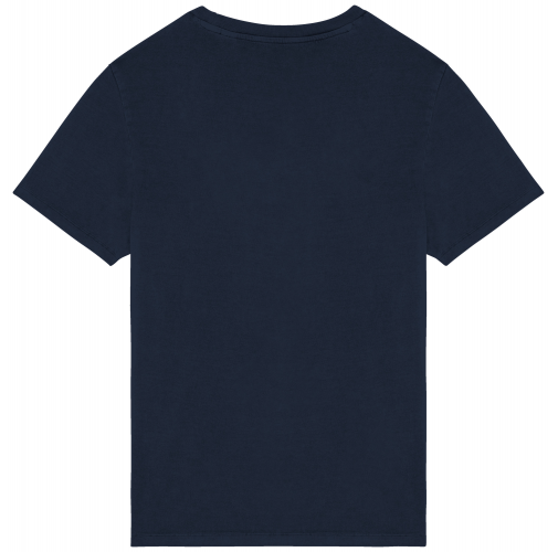 washed navy blue Camiseta ecorresponsable efecto lavado unisex
