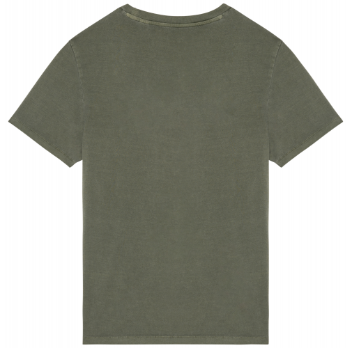 washed organic khaki Camiseta ecorresponsable efecto lavado unisex